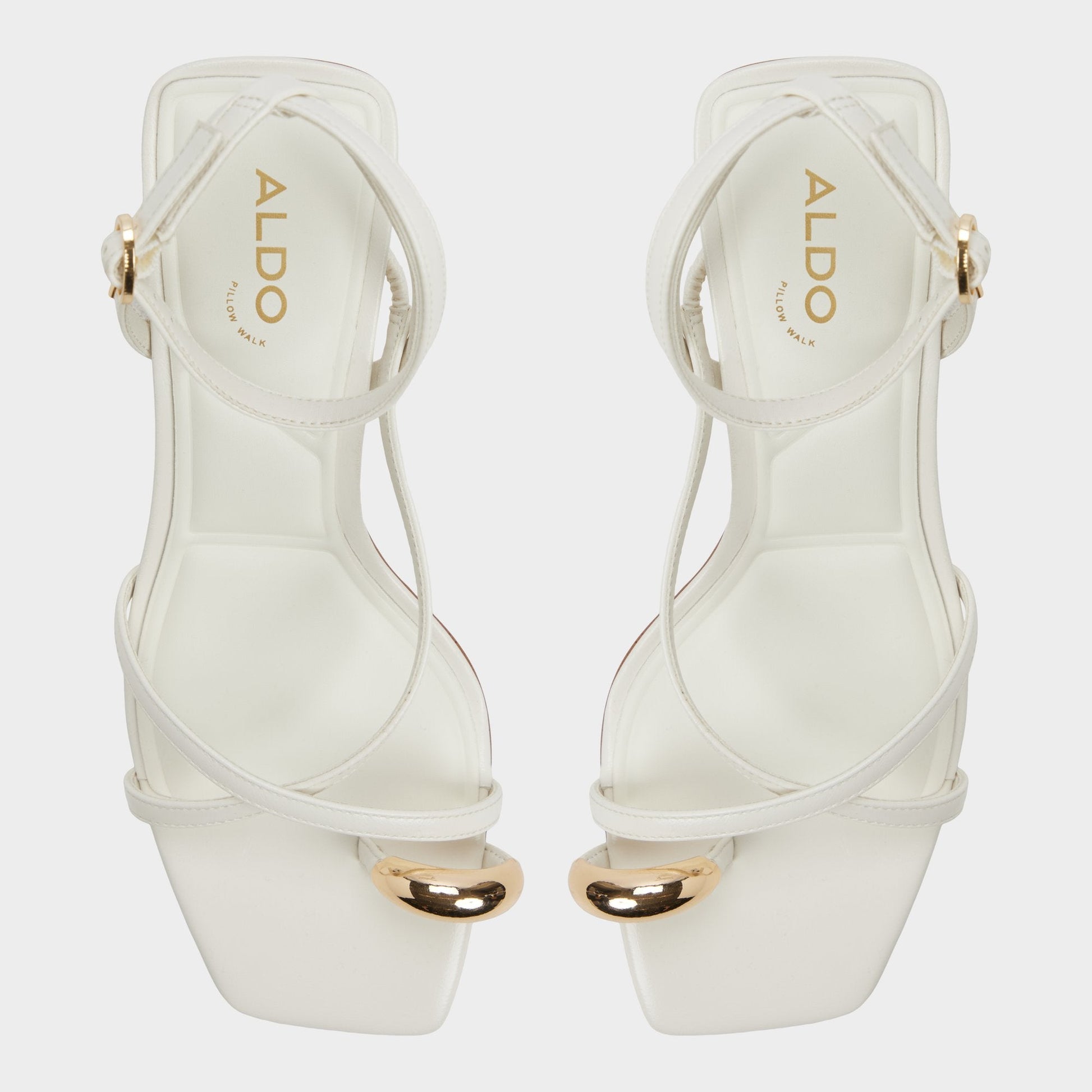 Elodiah White/Bone Women's Travel essentials - Strappy heeled sandal, Stiletto heel Aldo White/bone