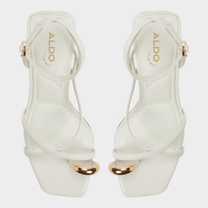 Elodiah White/Bone Women's Travel essentials - Strappy heeled sandal, Stiletto heel Aldo White/bone