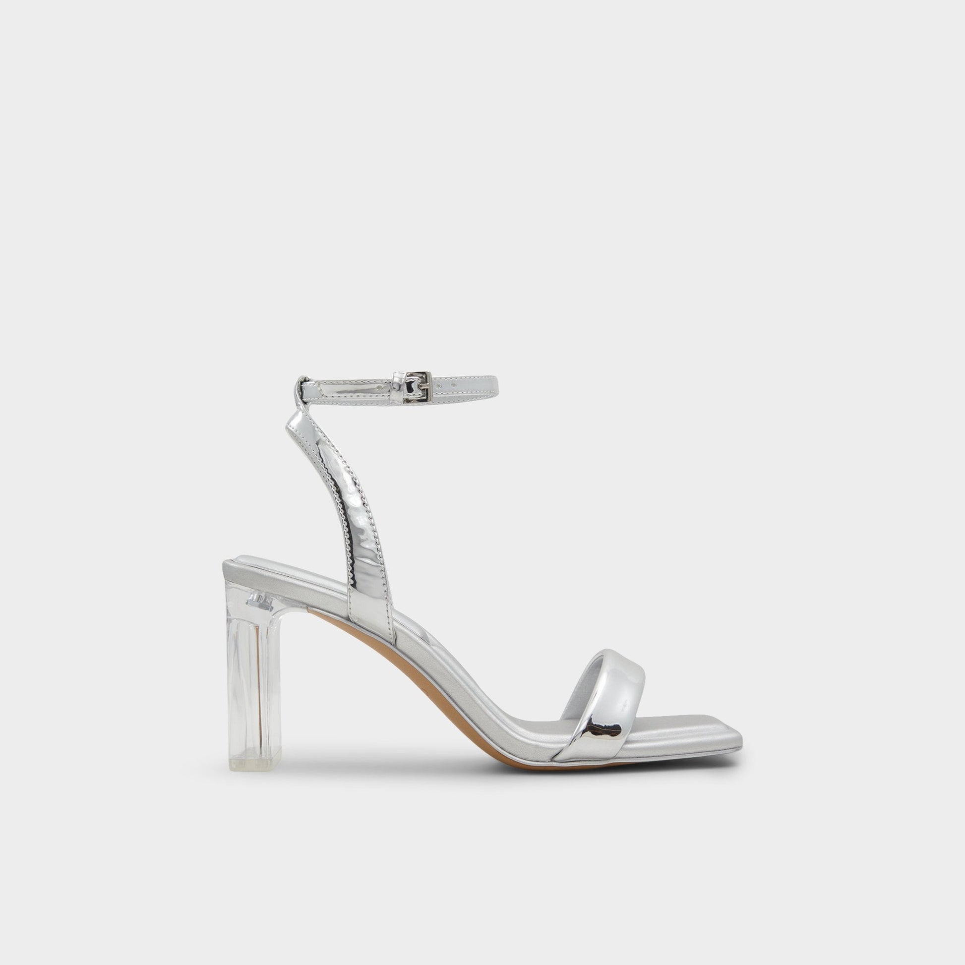 Aurorai Silver Women's Block heels - Strappy heeled sandal, Block heel Aldo Silver