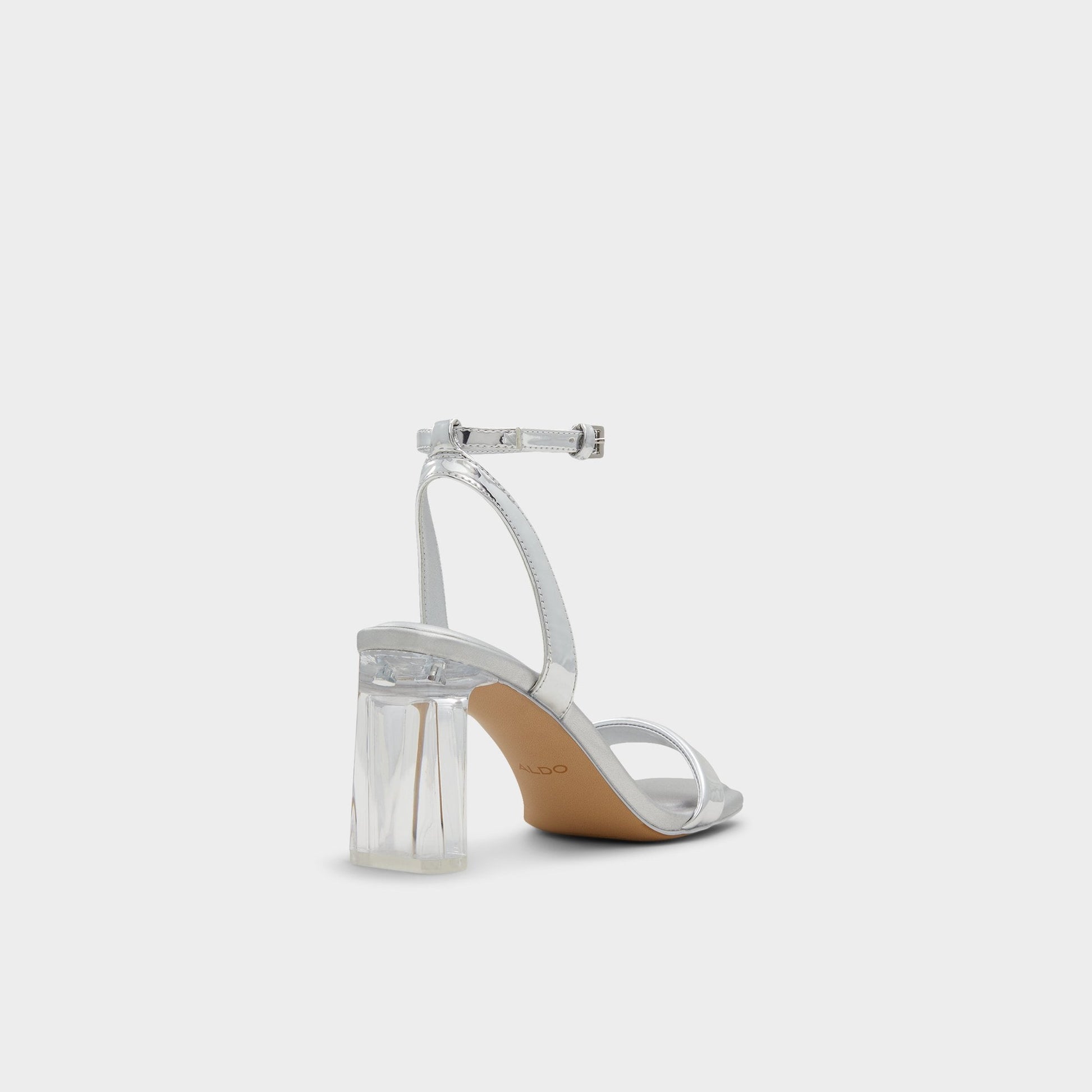 Aurorai Silver Women's Block heels - Strappy heeled sandal, Block heel Aldo Silver