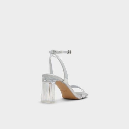 Aurorai Silver Women's Block heels - Strappy heeled sandal, Block heel Aldo Silver