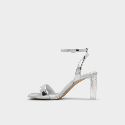 Aurorai Silver Women's Block heels - Strappy heeled sandal, Block heel Aldo Silver