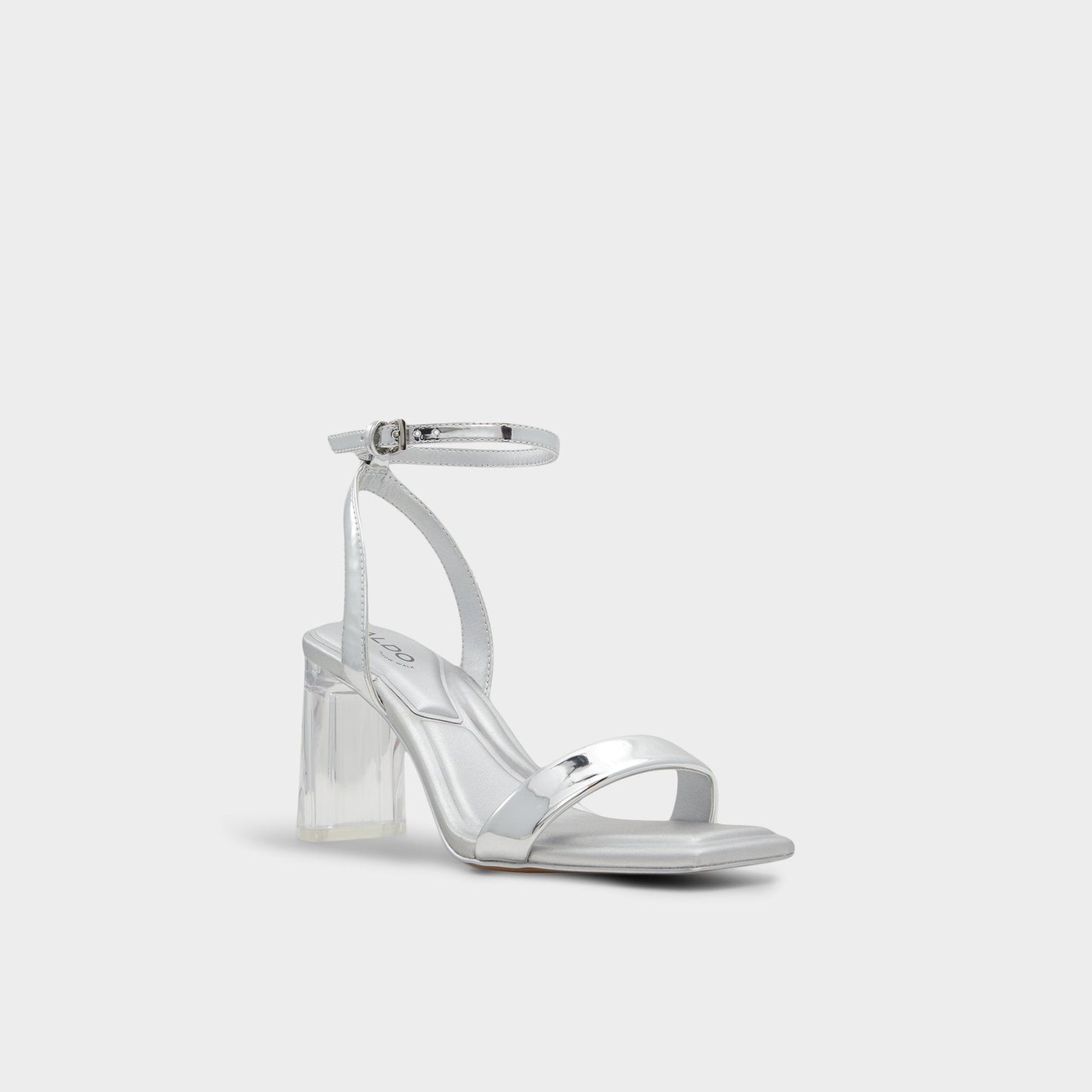 Aurorai Silver Women's Block heels - Strappy heeled sandal, Block heel Aldo Silver