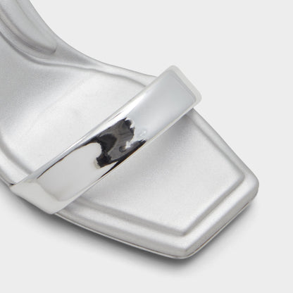 Aurorai Silver Women's Block heels - Strappy heeled sandal, Block heel Aldo Silver