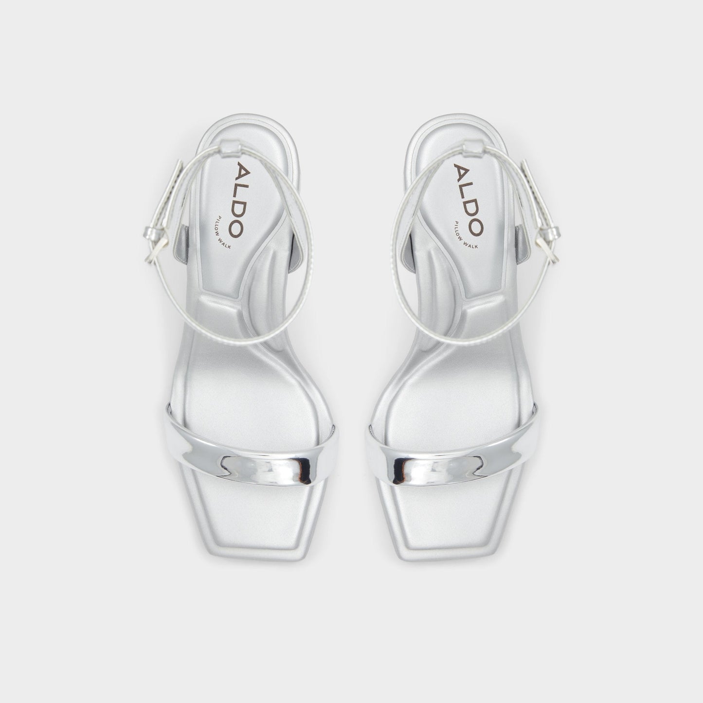 Aurorai Silver Women's Block heels - Strappy heeled sandal, Block heel Aldo Silver