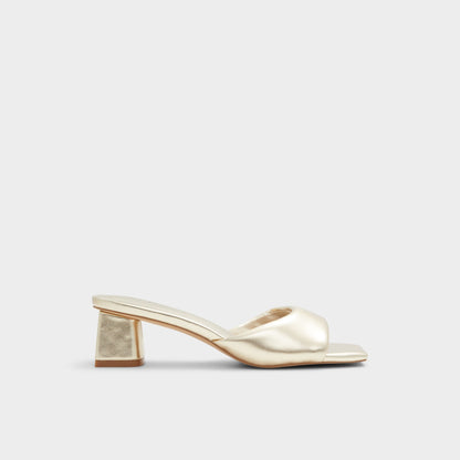 Aneka Gold Women's Heeled mules - Heeled mule, Block heel Aldo Gold