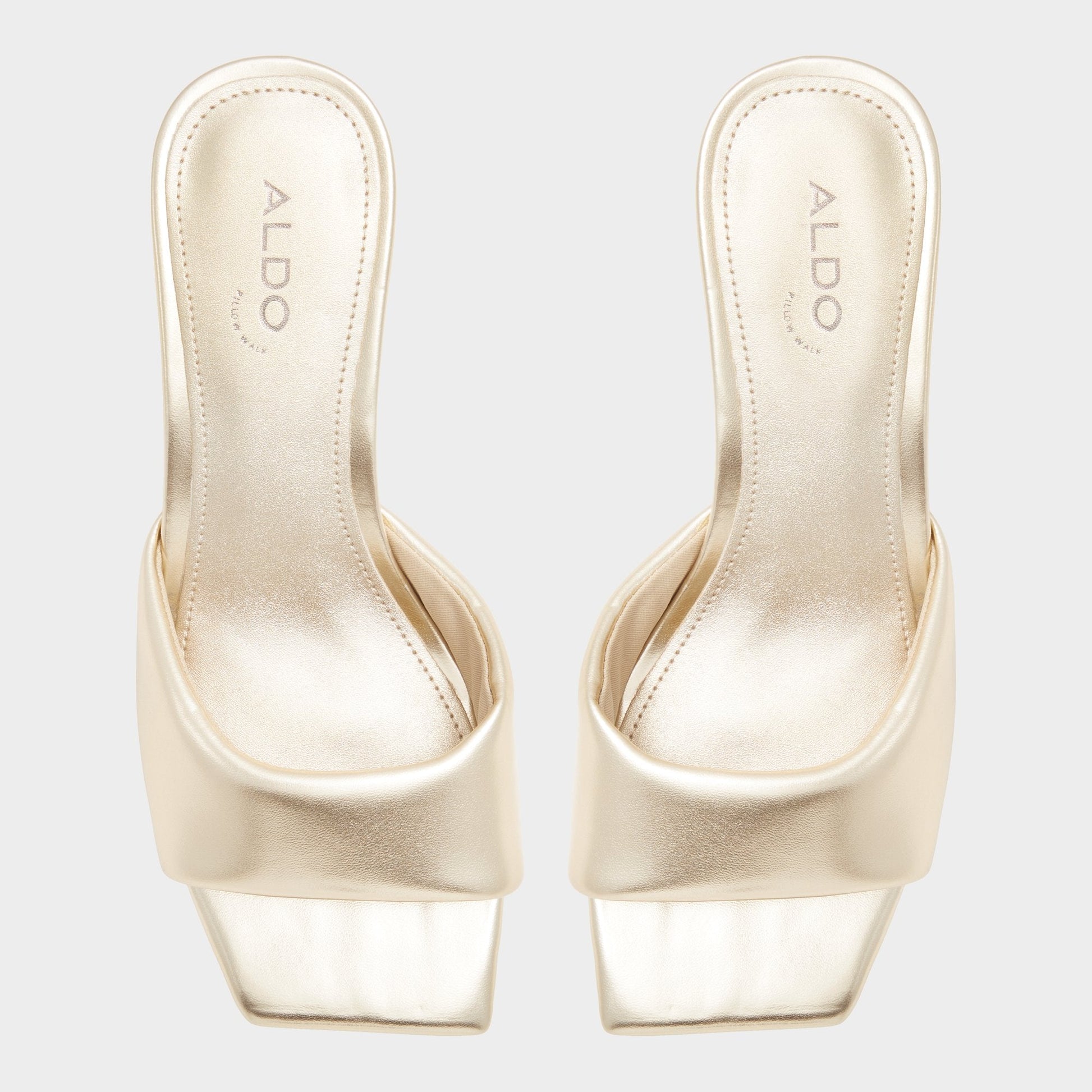 Aneka Gold Women's Heeled mules - Heeled mule, Block heel Aldo Gold