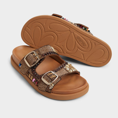 Bohochic Open Brown Women's Footbed sandals - Footbed sandal Aldo Open Brown
