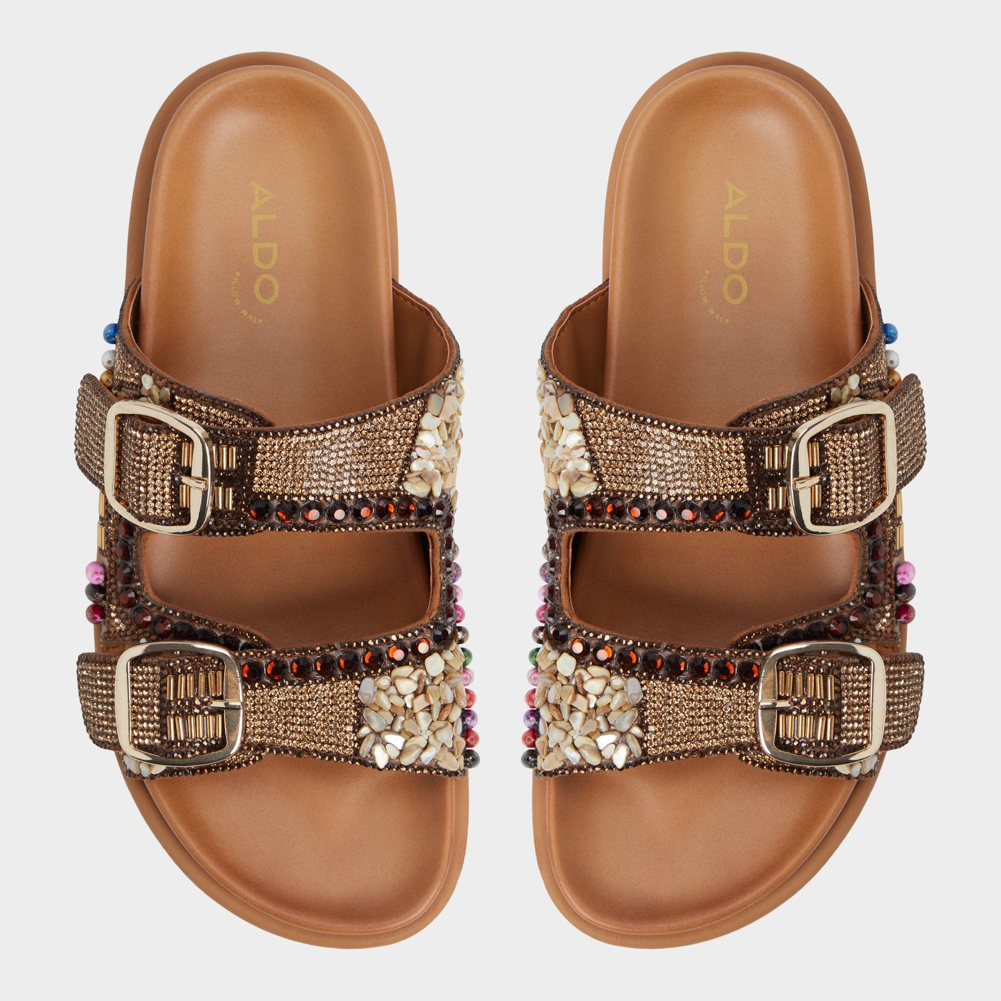 Bohochic Open Brown Women's Footbed sandals - Footbed sandal Aldo Open Brown