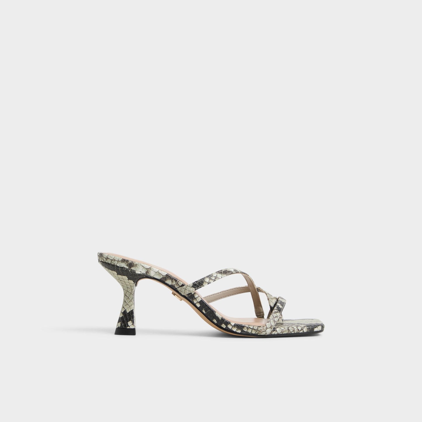 Calypsa White/Black Women's Animal Prints - Strappy heeled sandal Aldo White/Black