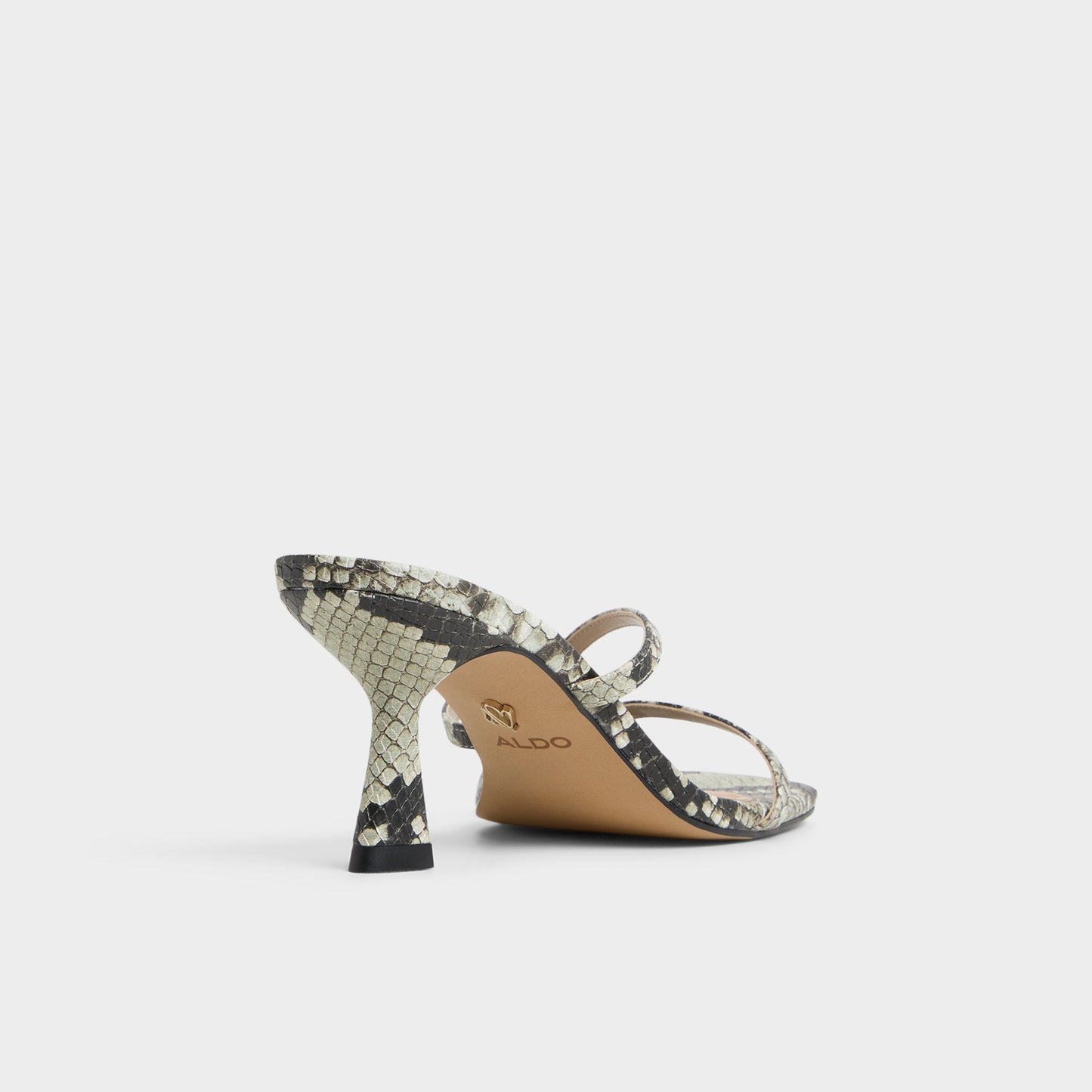 Calypsa White/Black Women's Animal Prints - Strappy heeled sandal Aldo White/Black