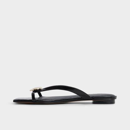 Iliria Black Women's Flats - Slide sandal Aldo Black