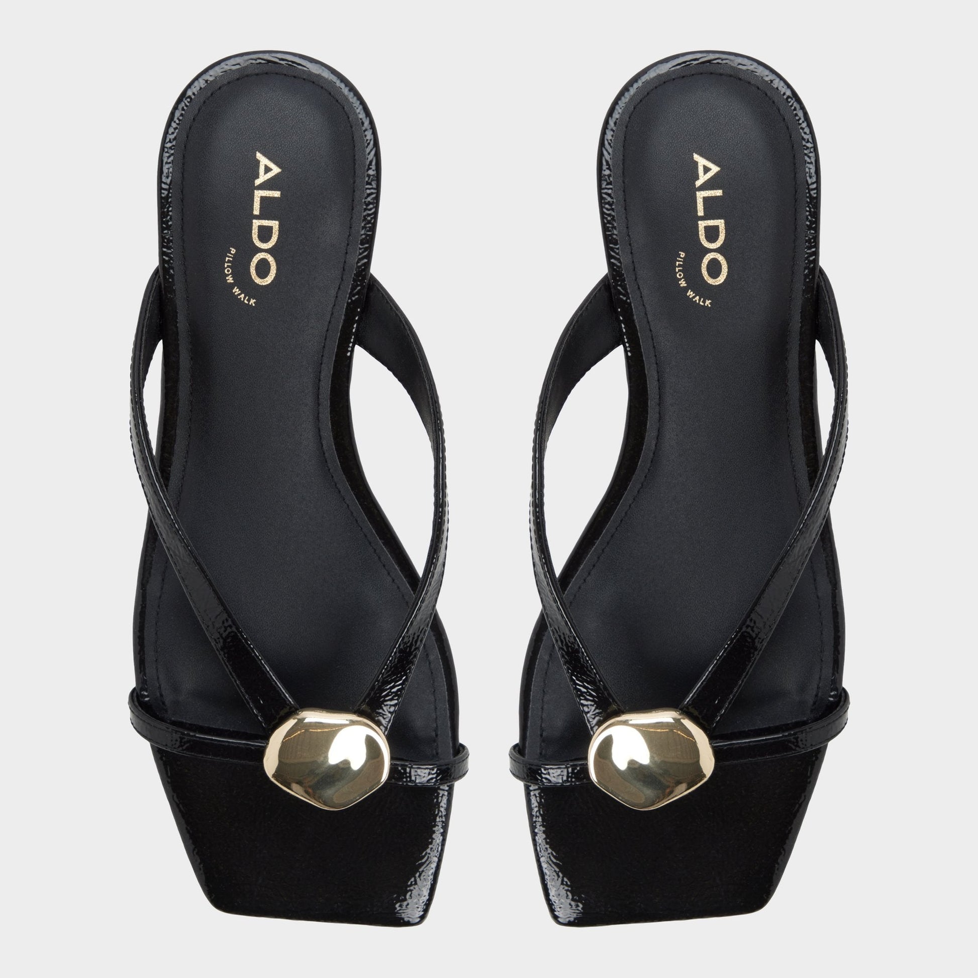Iliria Black Women's Flats - Slide sandal Aldo Black