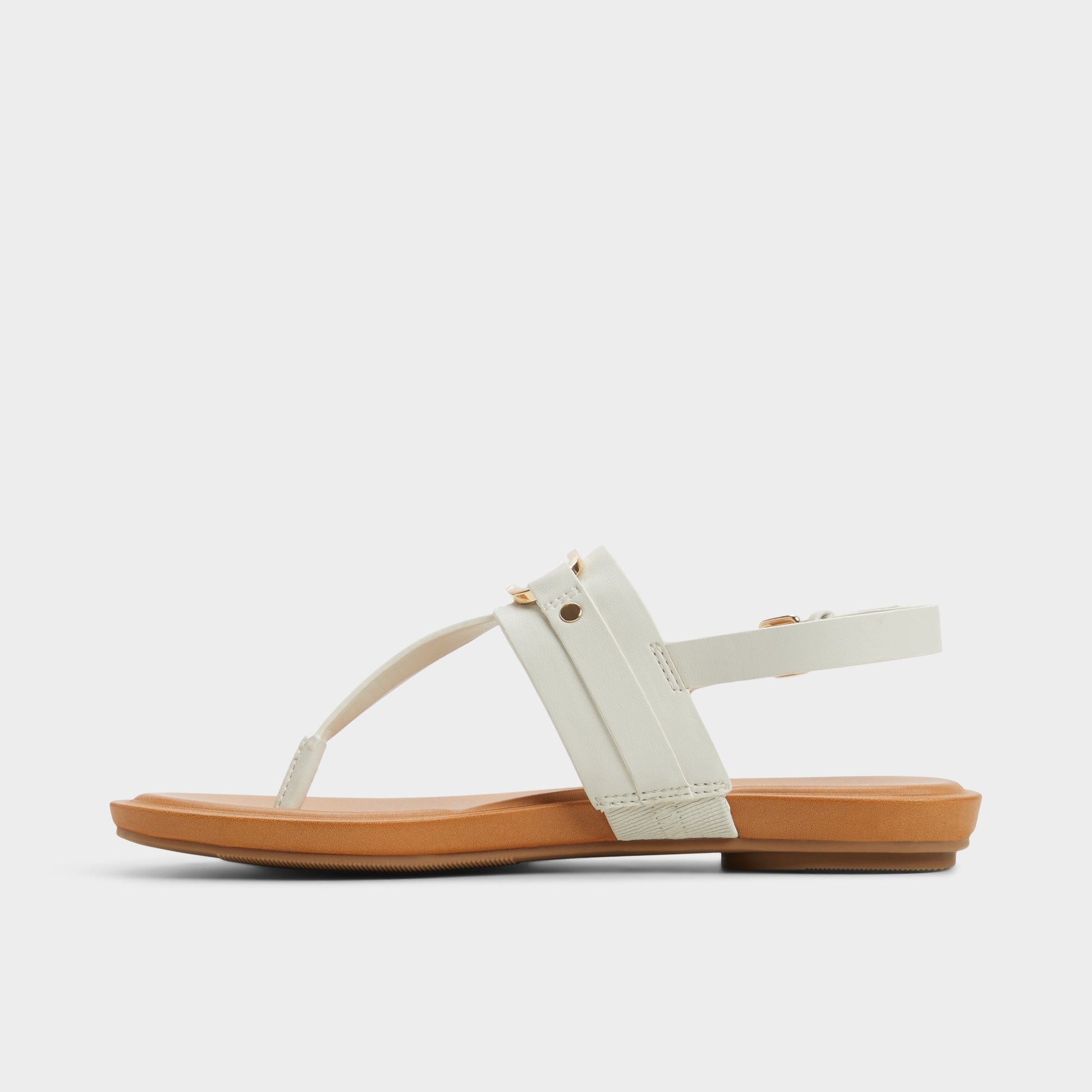 Taylen White/Bone Women's Footbed sandals - T-strap sandal Aldo White/Bone