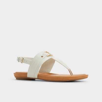 Taylen White/Bone Women's Footbed sandals - T-strap sandal Aldo White/Bone
