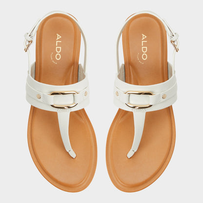 Taylen White/Bone Women's Footbed sandals - T-strap sandal Aldo White/Bone