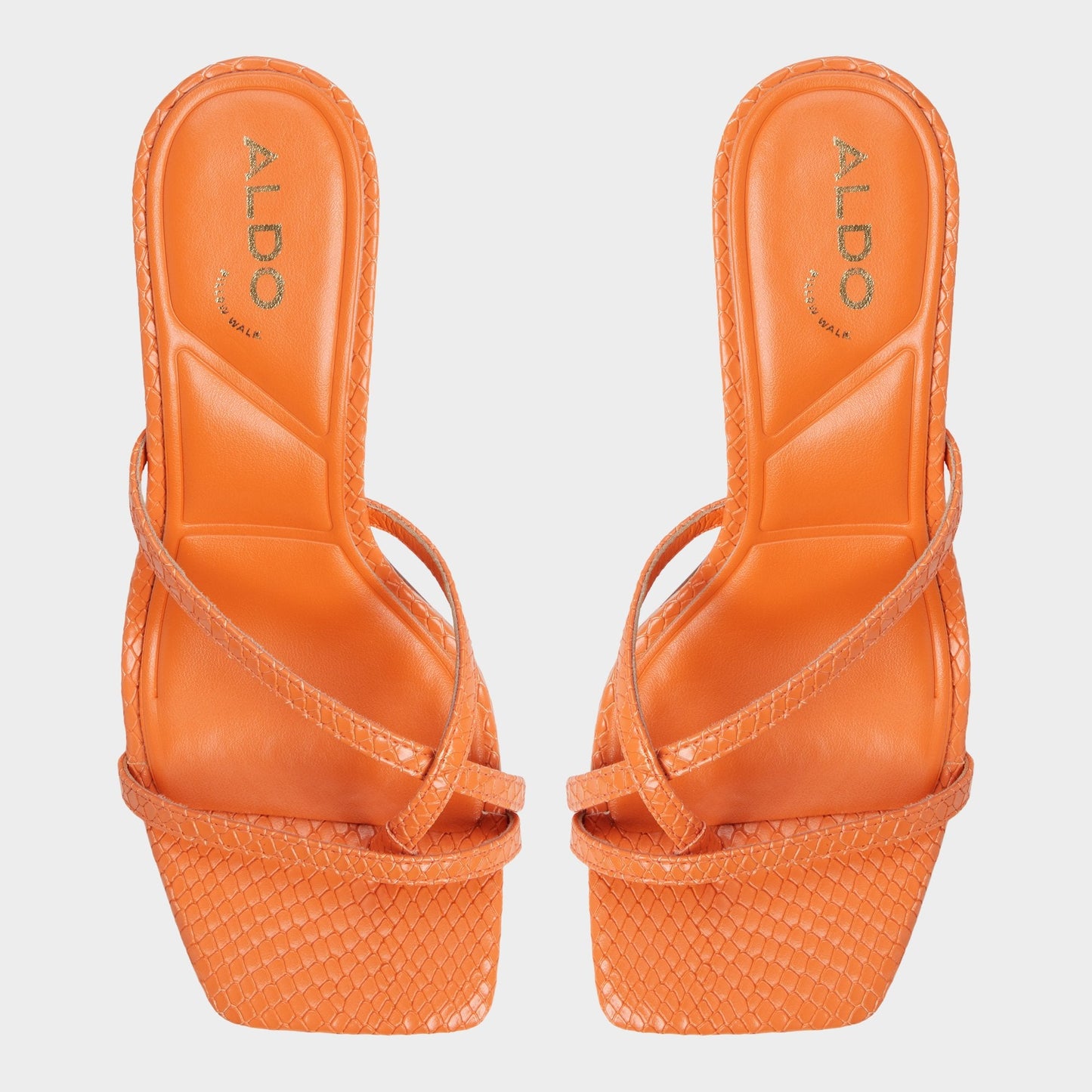 Calypsa Medium Orange Women's Heeled mules - Strappy heeled sandal Aldo Medium Orange