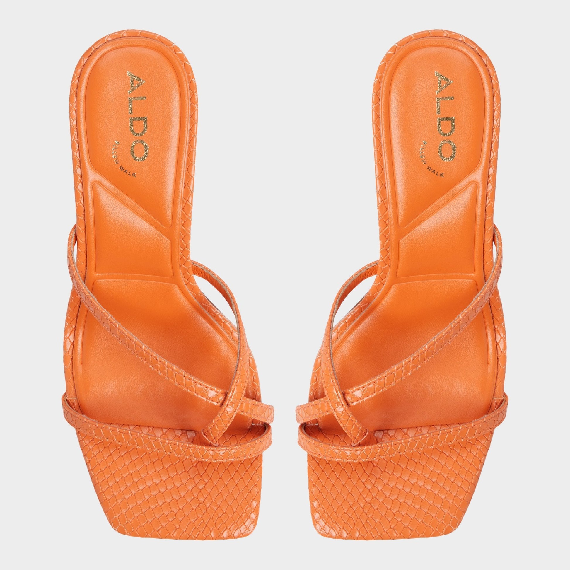 Calypsa Medium Orange Women's Heeled mules - Strappy heeled sandal Aldo Medium Orange