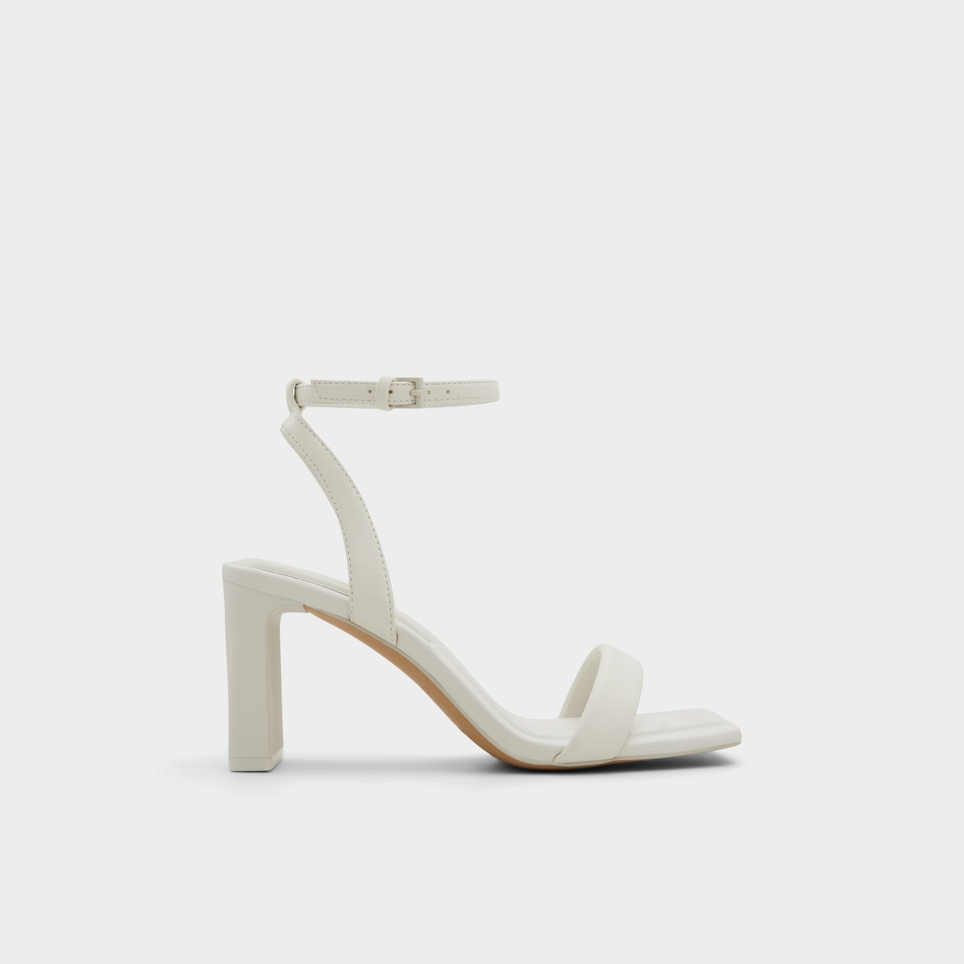 Aurorai White/Bone Women's Strappy sandals - Strappy heeled sandal, Block heel Aldo White/Bone