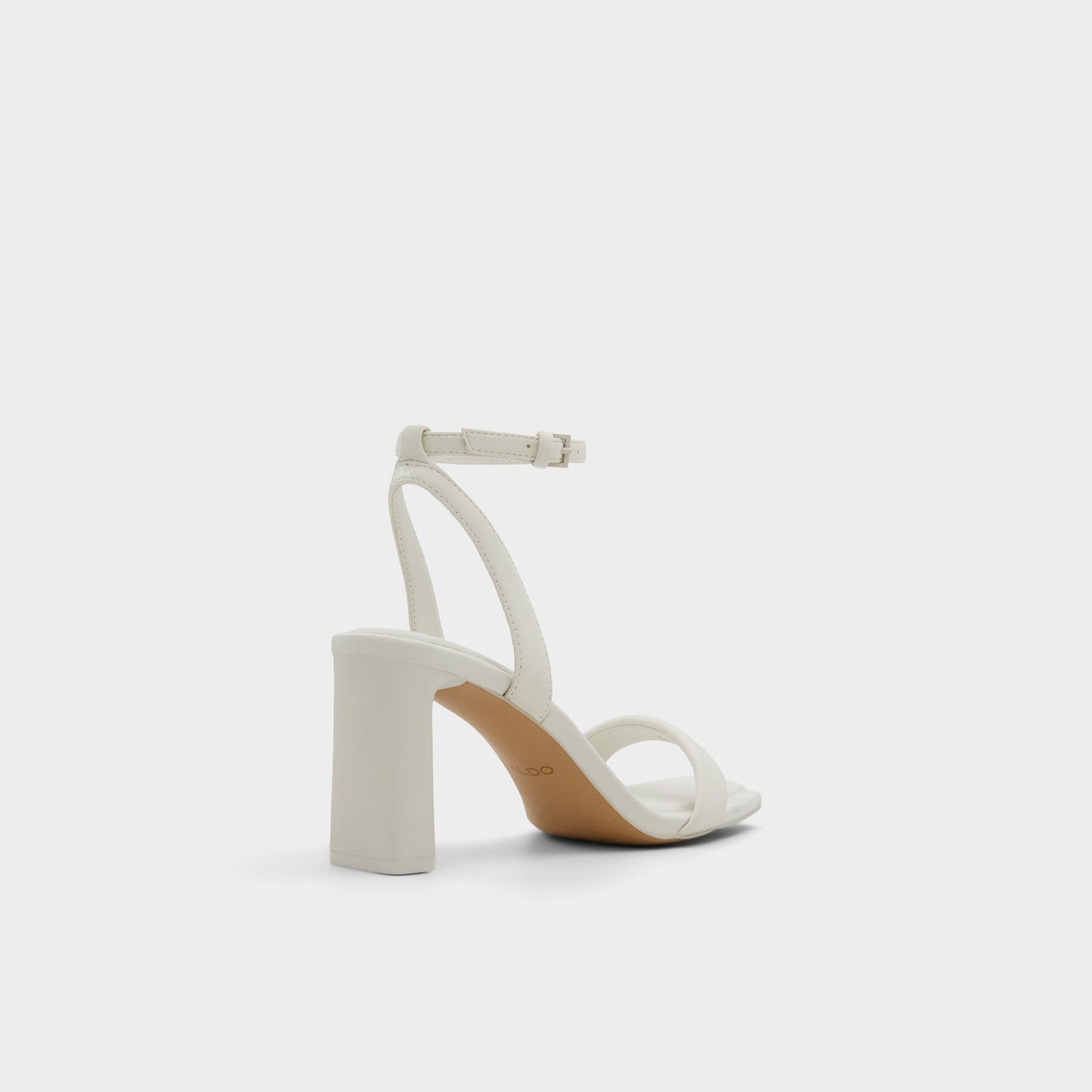 Aurorai White/Bone Women's Strappy sandals - Strappy heeled sandal, Block heel Aldo White/Bone