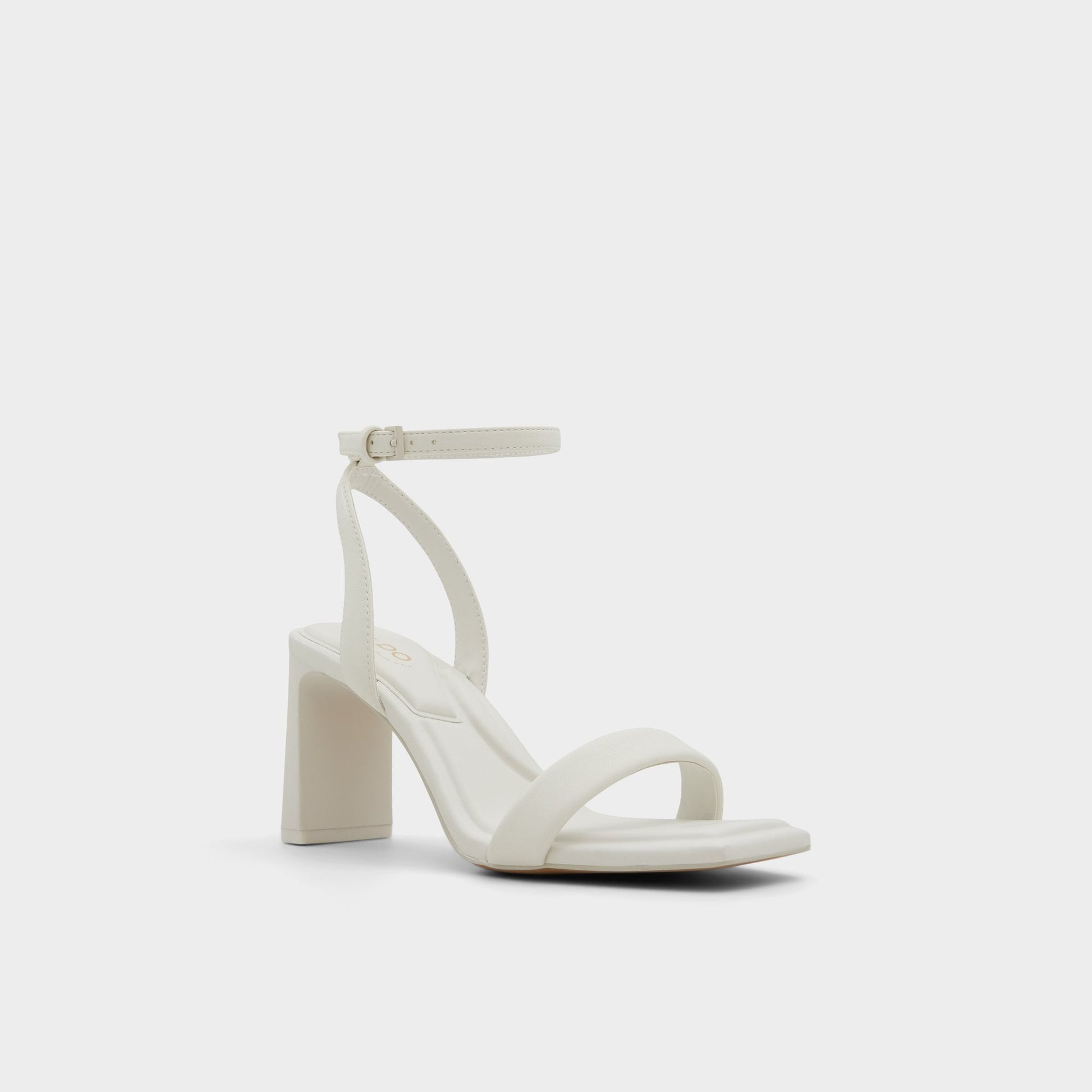 Aurorai White/Bone Women's Strappy sandals - Strappy heeled sandal, Block heel Aldo White/Bone
