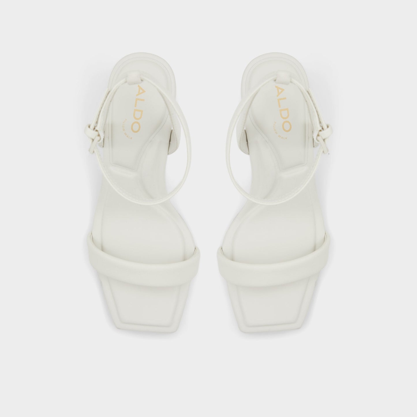 Aurorai White/Bone Women's Strappy sandals - Strappy heeled sandal, Block heel Aldo White/Bone