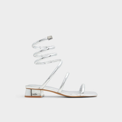Spinna in Silver - Strappy sandal, Block heel Aldo Silver