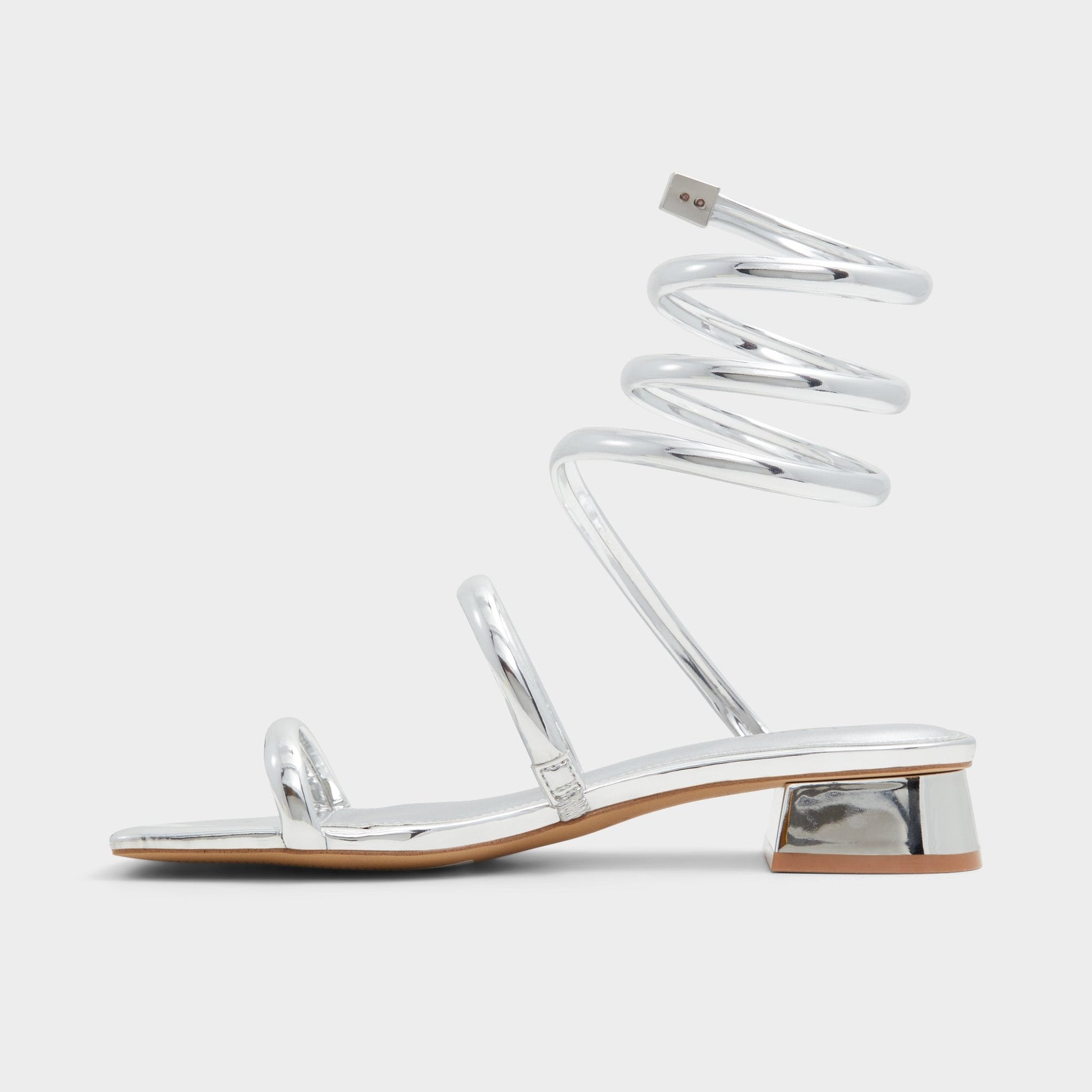 Spinna in Silver - Strappy sandal, Block heel Aldo Silver