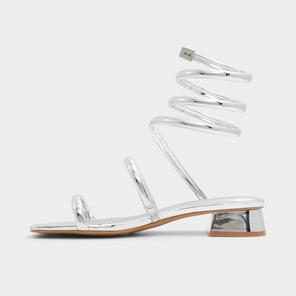 Spinna in Silver - Strappy sandal, Block heel Aldo Silver
