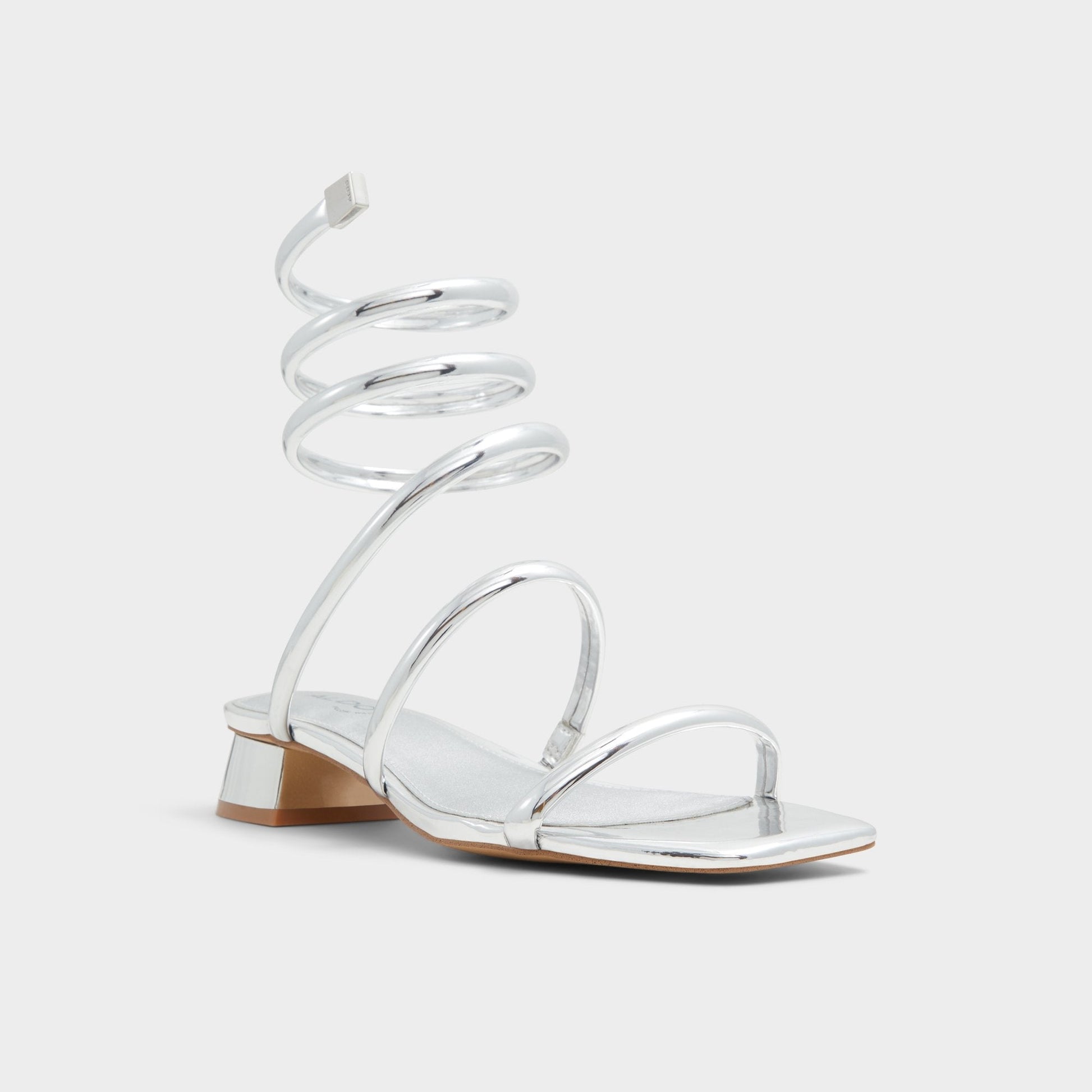 Spinna in Silver - Strappy sandal, Block heel Aldo Silver