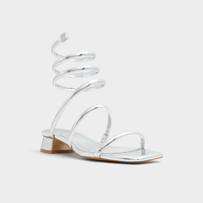 Spinna in Silver - Strappy sandal, Block heel Aldo Silver