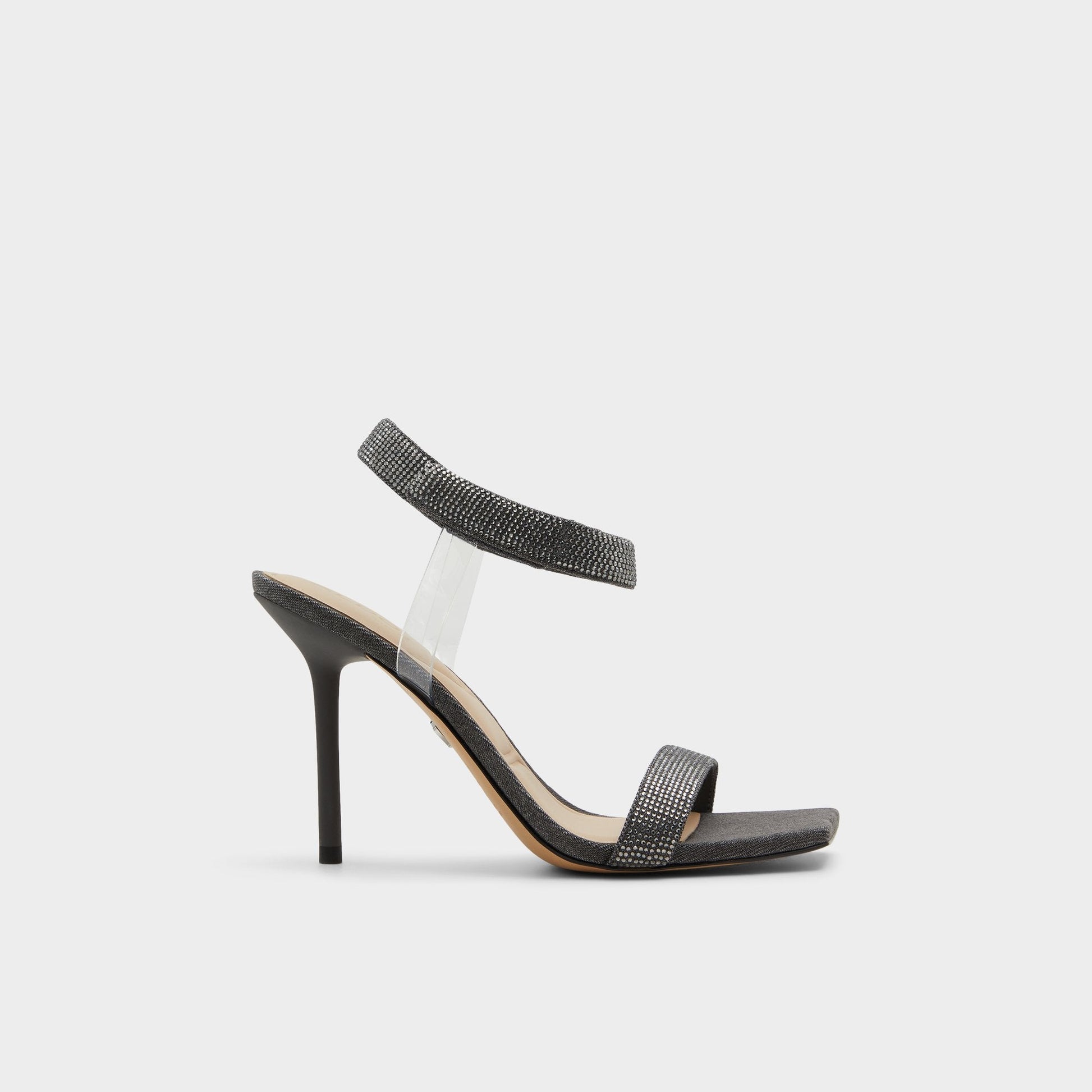 Rosy Dark Grey Women's Strappy sandals - Strappy heeled sandal Aldo Dark Grey