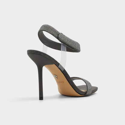 Rosy Dark Grey Women's Strappy sandals - Strappy heeled sandal Aldo Dark Grey