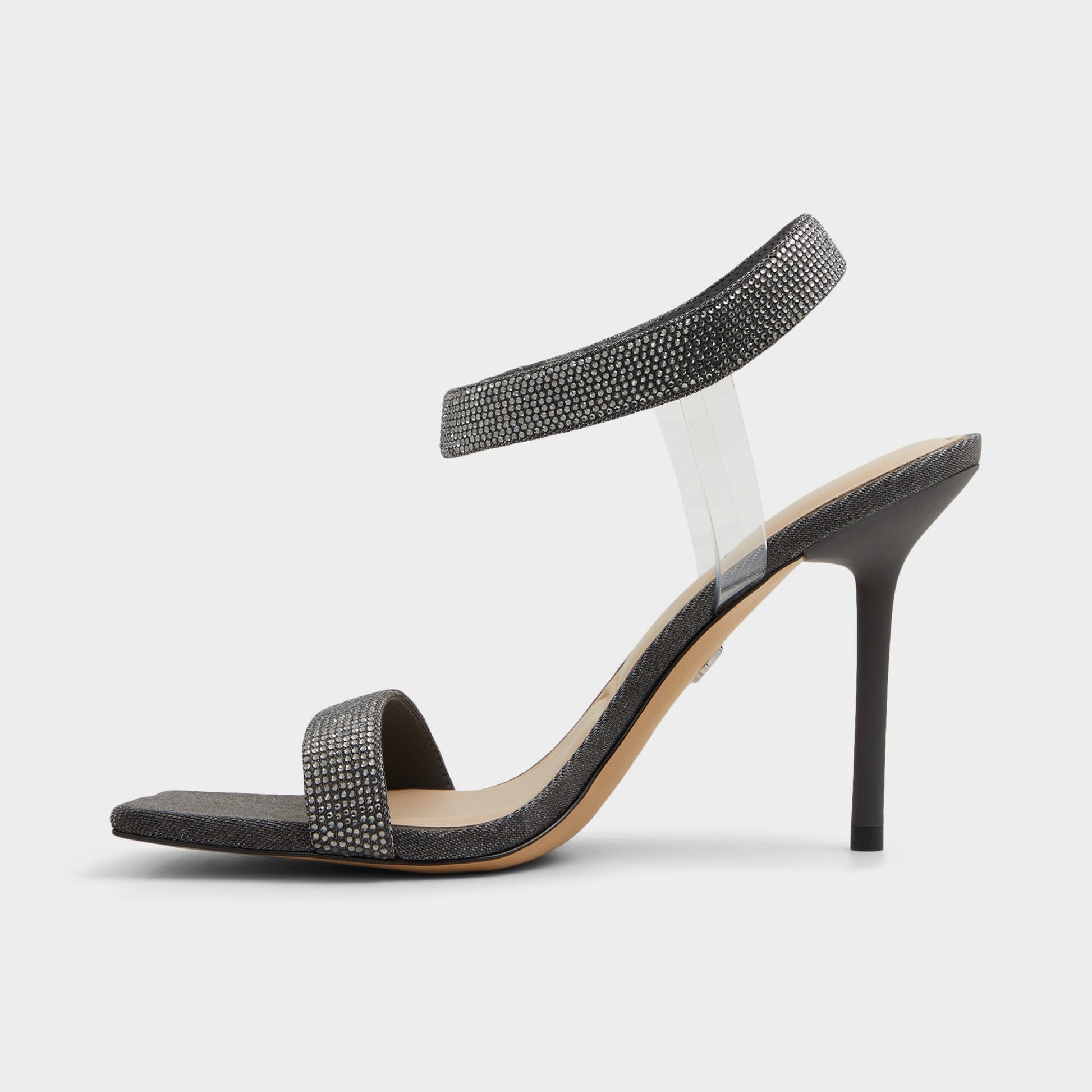 Rosy Dark Grey Women's Strappy sandals - Strappy heeled sandal Aldo Dark Grey