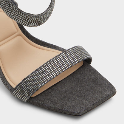 Rosy Dark Grey Women's Strappy sandals - Strappy heeled sandal Aldo Dark Grey