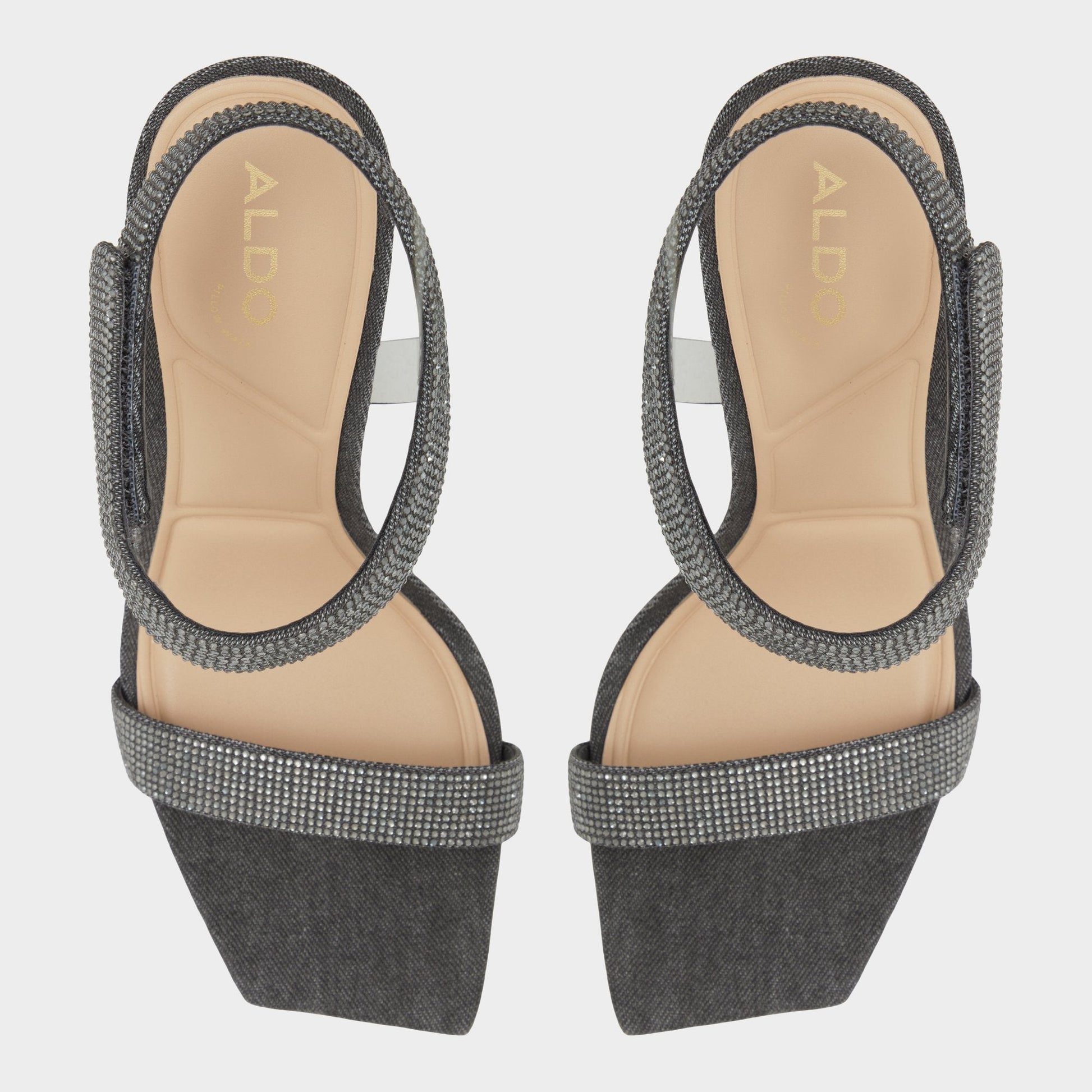 Rosy Dark Grey Women's Strappy sandals - Strappy heeled sandal Aldo Dark Grey