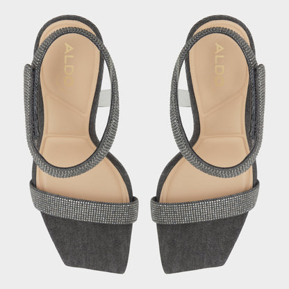 Rosy Dark Grey Women's Strappy sandals - Strappy heeled sandal Aldo Dark Grey