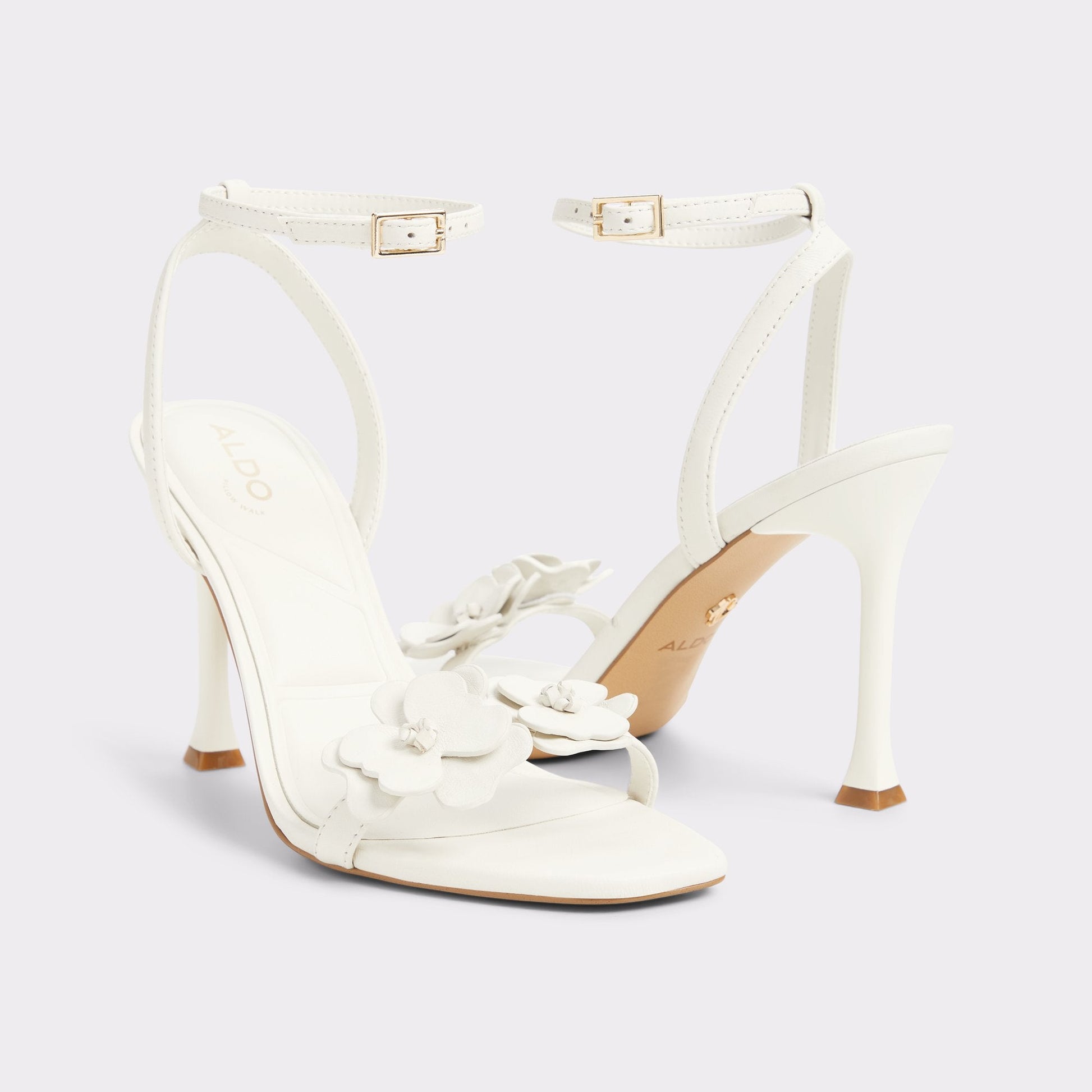 Daisylily White/Bone Women's Heeled sandals - Strappy heeled sandal, Stiletto heel Aldo White/bone