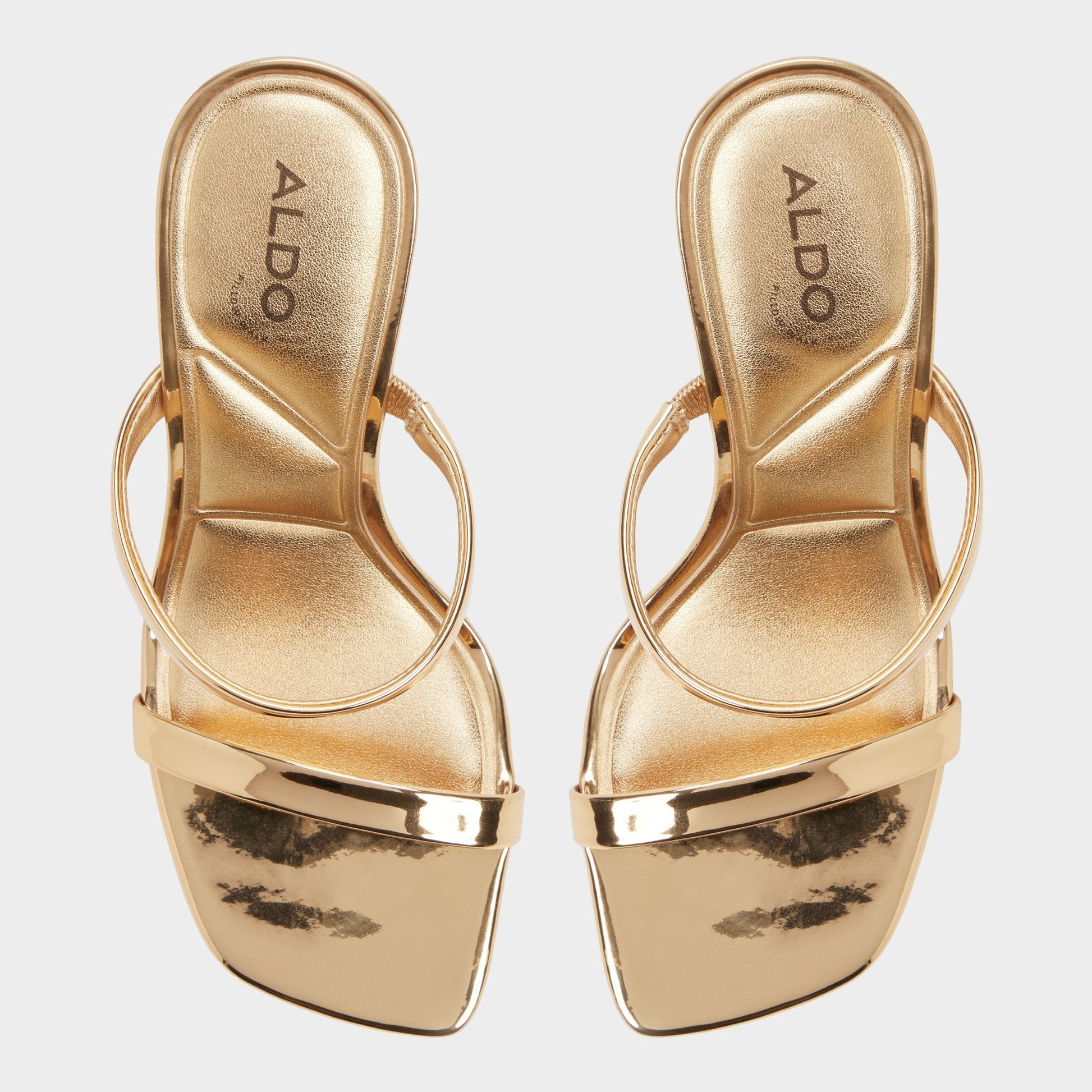 Evalyn in Gold - Strappy heeled sandal, Stiletto heel Aldo Gold