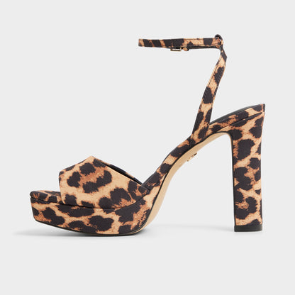 Chicgleam Brown Multi Women's Strappy sandals - Strappy heeled sandal, Platform Aldo Brown Multi
