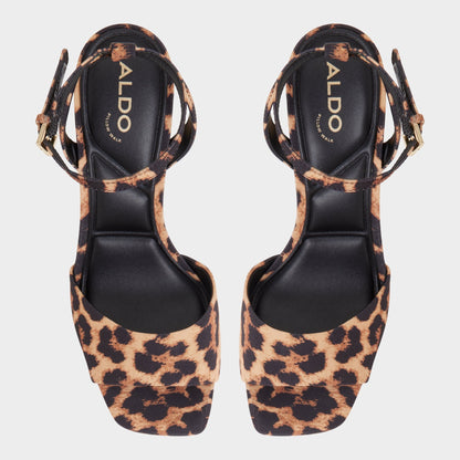 Chicgleam Brown Multi Women's Strappy sandals - Strappy heeled sandal, Platform Aldo Brown Multi