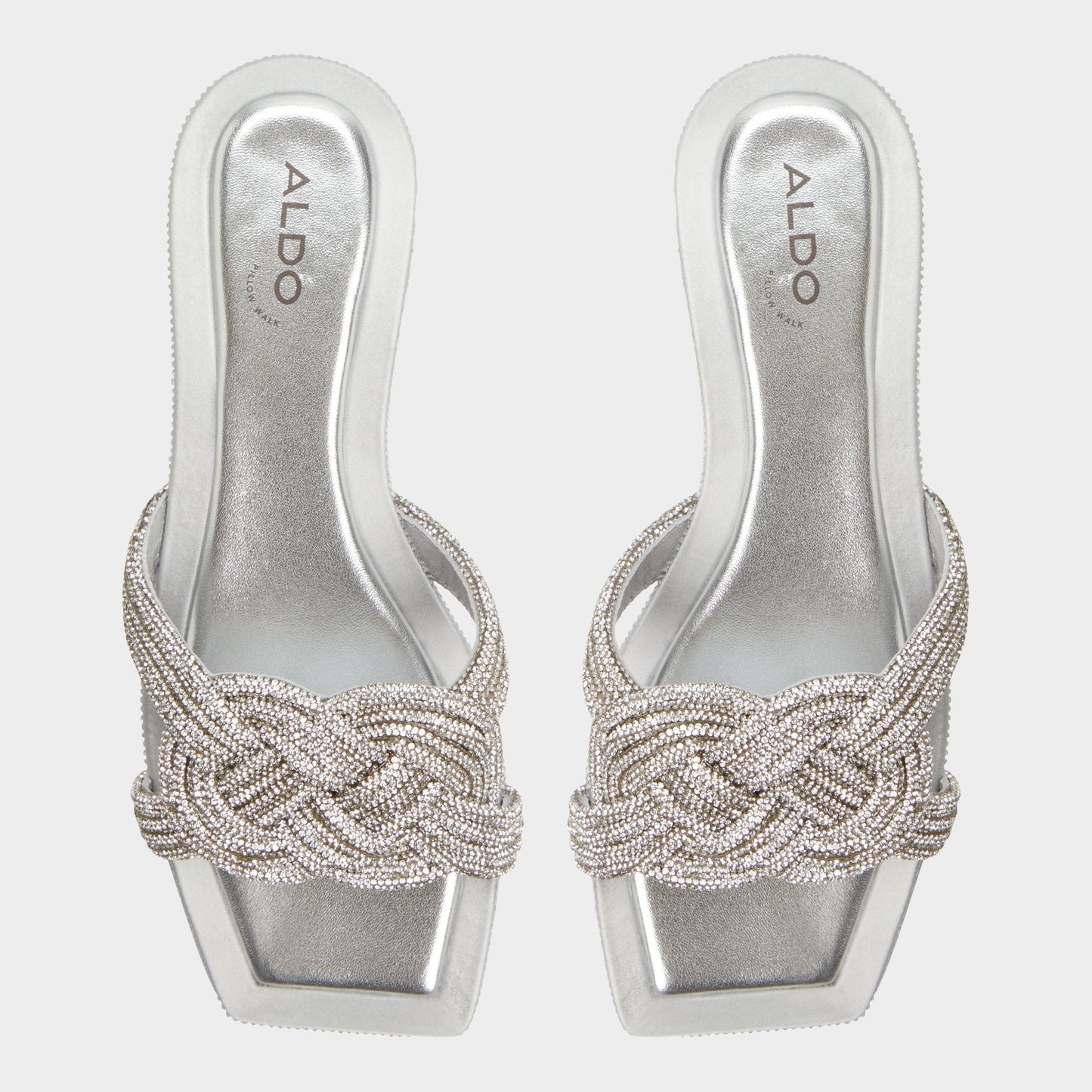 Karlina Silver Women's Iridescent metallics - Slide sandal Aldo Silver