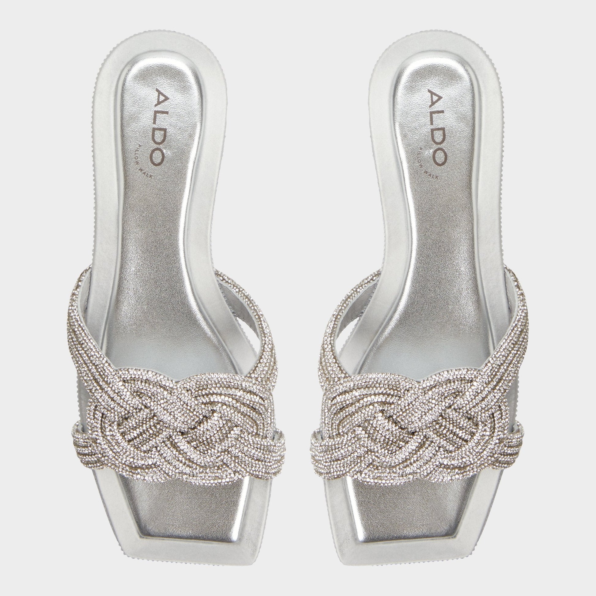 Karlina Silver Women's Iridescent metallics - Slide sandal Aldo Silver