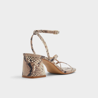 Adrauder in Brown Overflow 13801090 - Strappy block heeled sandal, Block heel Aldo Brown Overflow