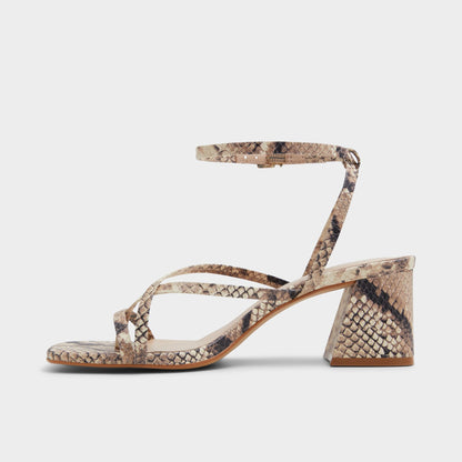 Adrauder in Brown Overflow 13801090 - Strappy block heeled sandal, Block heel Aldo Brown Overflow