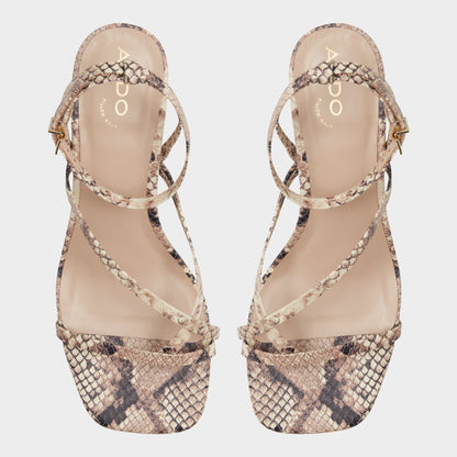Adrauder in Brown Overflow 13801090 - Strappy block heeled sandal, Block heel Aldo Brown Overflow