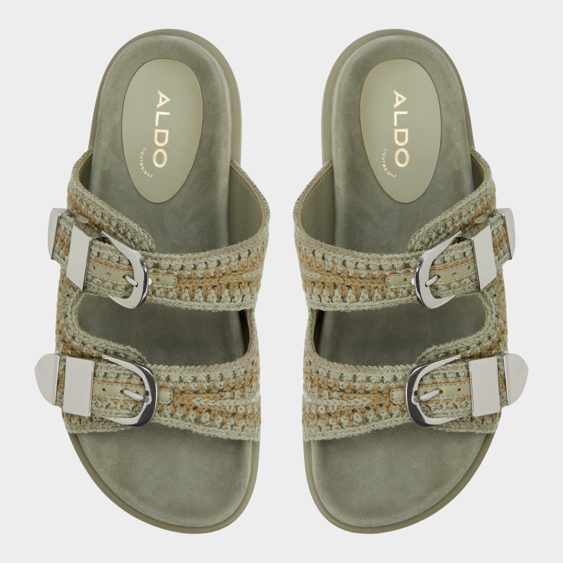 Bohodream Khaki Women's Footbed sandals - Footbed sandal Aldo Khaki