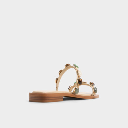 Sapphira Medium Beige Women's Flats - Strappy flat sandal Aldo Medium Beige