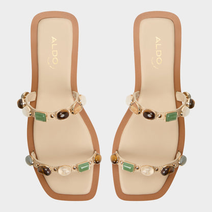 Sapphira Medium Beige Women's Flats - Strappy flat sandal Aldo Medium Beige