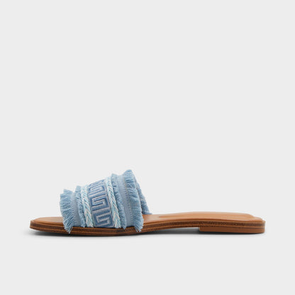 Nalani Medium Blue Women's Flats - Slide sandal Aldo Medium Blue